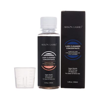 Eyelash Cleanser Concentrate 100ml Lash Extensions Shampoo Natural Foaming Cleanser DIY Non-lrritating Wash for Extensions Lashes with Salon Home Care-Makes 20 Bottles 60ml lash Shampoo (ICE-Cream)