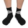 Ruilogod 1 Pair Argyle Prints Moisturising Soften Cracked Skin Gel Heel Socks Black for Men (id: 6a9 d30 a91 688 74a view 2