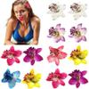 12PCS Double Chiffon Orchid Flower Hair Clips Hawaii Flower Slide Alligator Clip Wedding Party Bridal Hairclips Hair Pins Barrette Hairpieces Beach Wear Accessories(Color Random) view 1