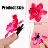 12PCS Double Chiffon Orchid Flower Hair Clips Hawaii Flower Slide Alligator Clip Wedding Party Bridal Hairclips Hair Pins Barrette Hairpieces Beach Wear Accessories(Color Random) view 2