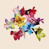 12PCS Double Chiffon Orchid Flower Hair Clips Hawaii Flower Slide Alligator Clip Wedding Party Bridal Hairclips Hair Pins Barrette Hairpieces Beach Wear Accessories(Color Random) view 4