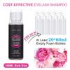 Eyelash Cleanser Concentrate 100ml Professional Lash Extensions Shampoo Natural Foaming Cleanser for Extensions Lashes with Salon Home Care-Makes 20 Bottles 60ml Eyelash Shampoo(Rose) view 4