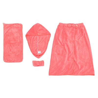 Beavorty 1set Spa Towel Women Soft and Comfortable Bath Wrap Bathing Hat and Headband and Elastic Design for Home and Salon Use