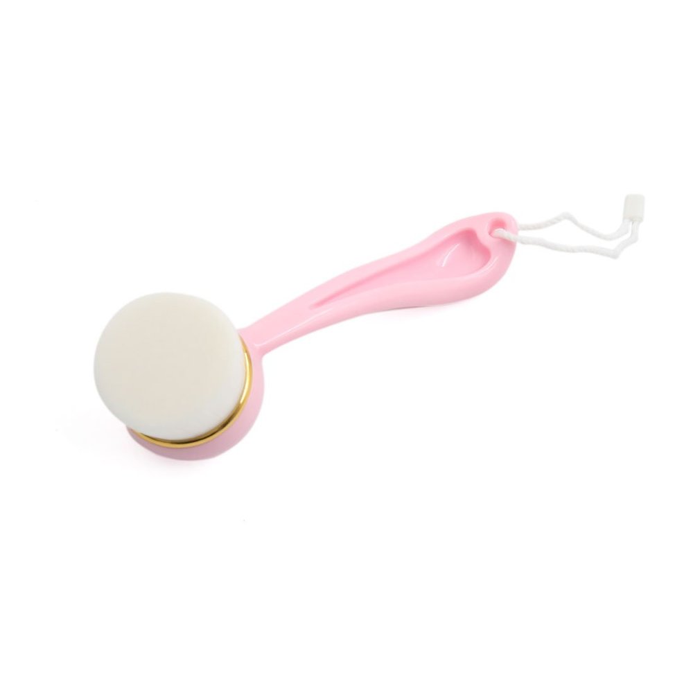 Ruilogod Pink Plastic Bending Handlebar Manual Exfoliation Facial Cleansing Soft Brush (id: b60 287 8eb a07 b5b