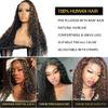 #30 Highlight Curly Wigs Black Honey Brown Mixed Colored Long Hair 136 HD Transparent Lace Frontal Wig 100% Real Human Hair Remy for Black Women Girls with Baby Hair Bleached Knots Pre plucked view 4