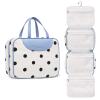 Toiletry bag for Women Hanging Travel Toiletry Bag for Toiletries Polka Dots Pattern Toilery Organizer with Hanging Hook Ideal for Full Sized Toiletries and Cosmetics view 1