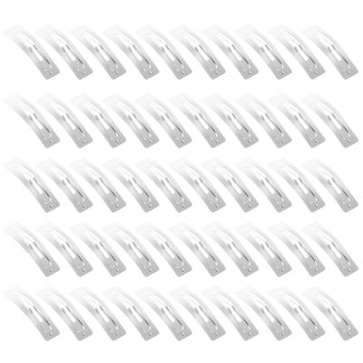 SOLUSTRE Metal Snap Clips 100pcs Rectangular Hairpin Miss Iron Bangs Wig Wig Accessories