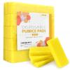 Disposable Foot Scrubber Sponge Pads Pedicure Pumice Stone for Feet Callus Remover Medium Coarse Yellow 40Pcs view 1