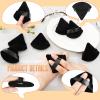 Suclain 48 Pcs Velour Triangle Powder Puff Soft Velour Makeup Puff for Face Powder Makeup Triangle Sponges for Wet and Dry Cosmetic Foundation Loose Mineral Body Tool(Black) view 4