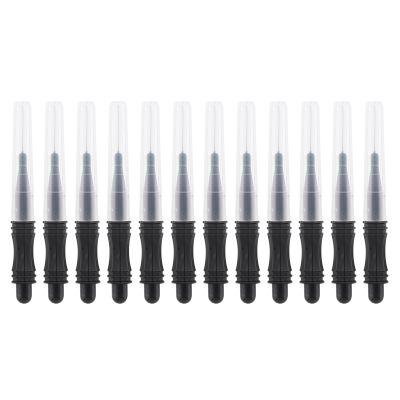 12Pcs Micro Eyebrow Brush, Brow Lamination Brush with Cap Makeup Tools for Eyebrows & Eyelashes(Black+White)