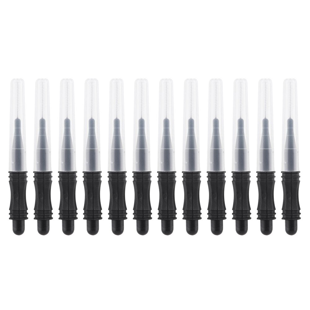 12Pcs Micro Eyebrow Brush, Brow Lamination Brush with Cap Makeup Tools for Eyebrows & Eyelashes(Black+White)