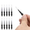 12Pcs Micro Eyebrow Brush, Brow Lamination Brush with Cap Makeup Tools for Eyebrows & Eyelashes(Black+White) view 2
