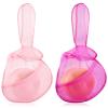 Nuanchu 2 Pcs Shampoo Bar Holder Bag Soap Saver Bag Beauty Shampoo Conditioner Bar Pouch Rabbit Shape Travel Soap Holder Loofah Bubble Foam Net Savers (Light Pink, Rose Pink,L) view 1