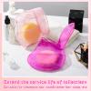 Nuanchu 2 Pcs Shampoo Bar Holder Bag Soap Saver Bag Beauty Shampoo Conditioner Bar Pouch Rabbit Shape Travel Soap Holder Loofah Bubble Foam Net Savers (Light Pink, Rose Pink,L) view 4