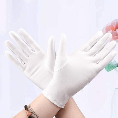 FOMIYES Moisturizing White Jewelry Gloves Stretchable and Elastic Inspection Glove Set
