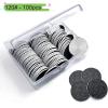 100pcs Sandpaper Discs with 1pc Metal Nail Bit Set,25mm Pedicure Replaceable Sanding Disc Pads and Bit for Electric Foot Files YGJ-002-120# view 2