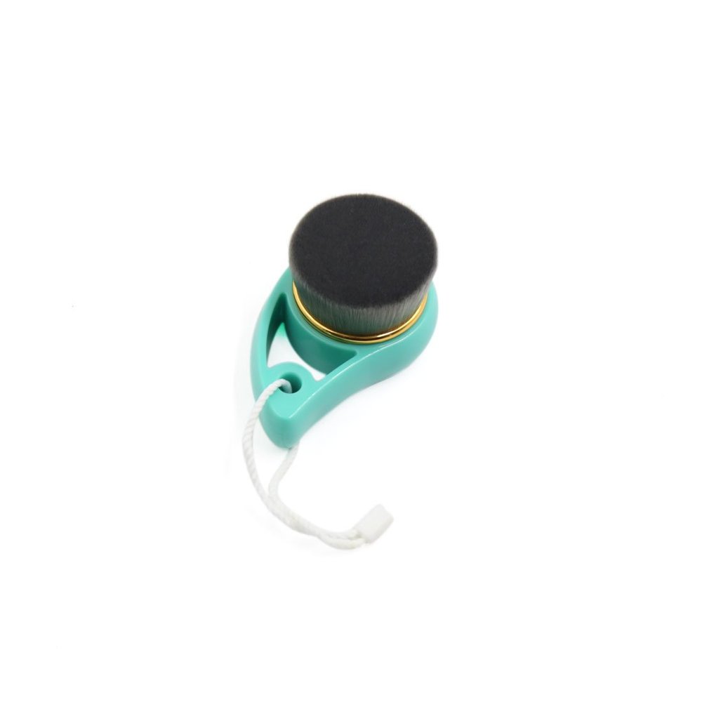 Ruilogod Green Charcoal Fibre Hollow Comma Shaped Portable Face Washing Brush Facial Tool (id: 502 ccd 650 29d 1af