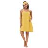 Alunsito Women's Wrap Adjustable Cotton Terry Spa Shower Bath Gym Cover Up Ladies Wrap Knee Length Bath Body Wrap Shower Robes XL Yellow view 4
