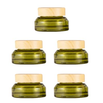 SOLUSTRE 5pcs Refillable Travel Jars Sample Containers for Creams Lotions Cosmetics Makeup and Jewelry Storage for Skincare Crafts and Party Favors