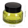 SOLUSTRE Glass Containers 5pcs Empty Cream Containers Lip Balm Refillable Sample Makeup Container Eye Cream Jar Sample Jars for Creams Lotion, Green 30g Glass Travel view 2