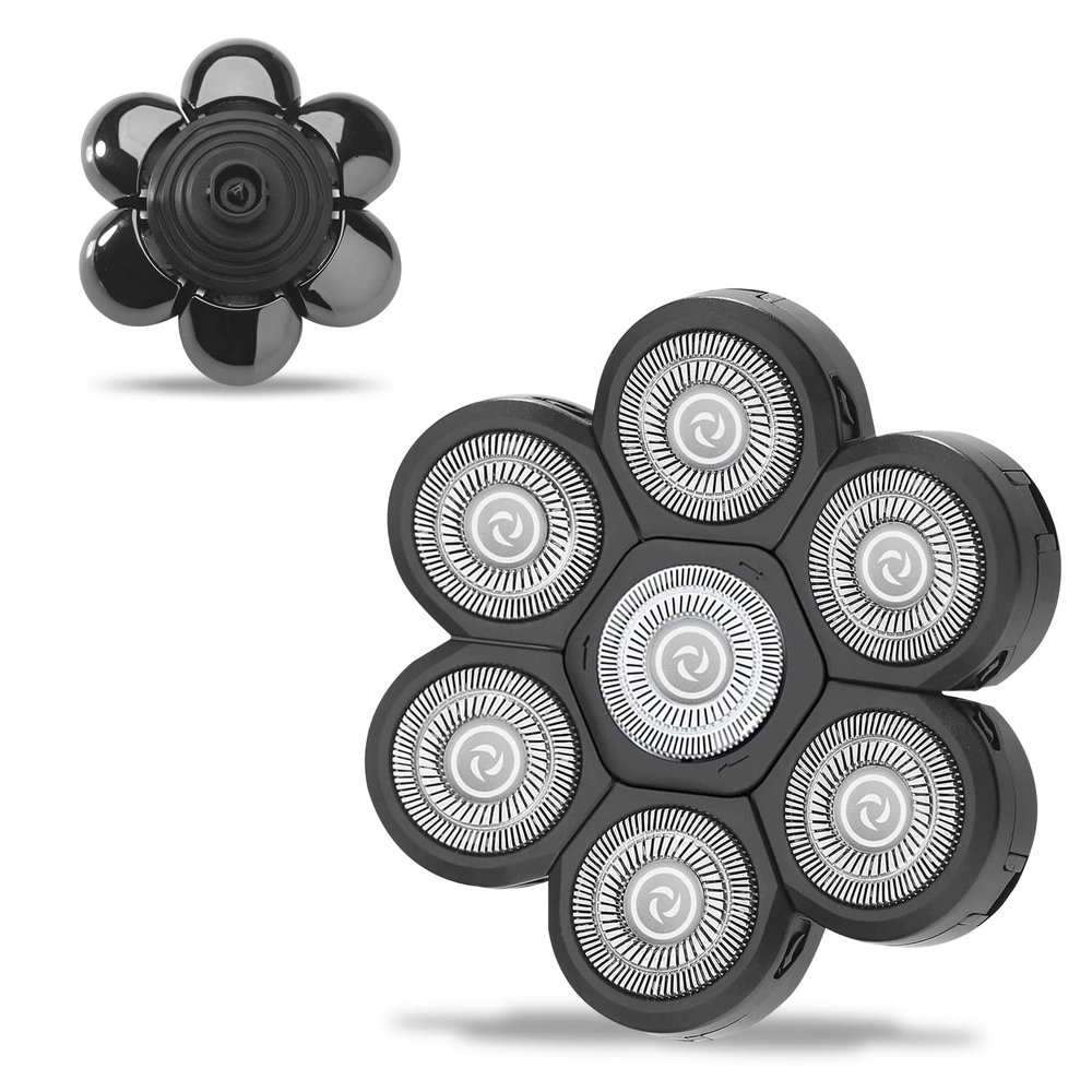 UPTARD Head Shaver Replacement Heads,Head Shaver Replacement Blades, Head Shavers for Bald Men,Head shavers for Men, Stainless Steel Rotary Blades for Electric Head Razor (Black)