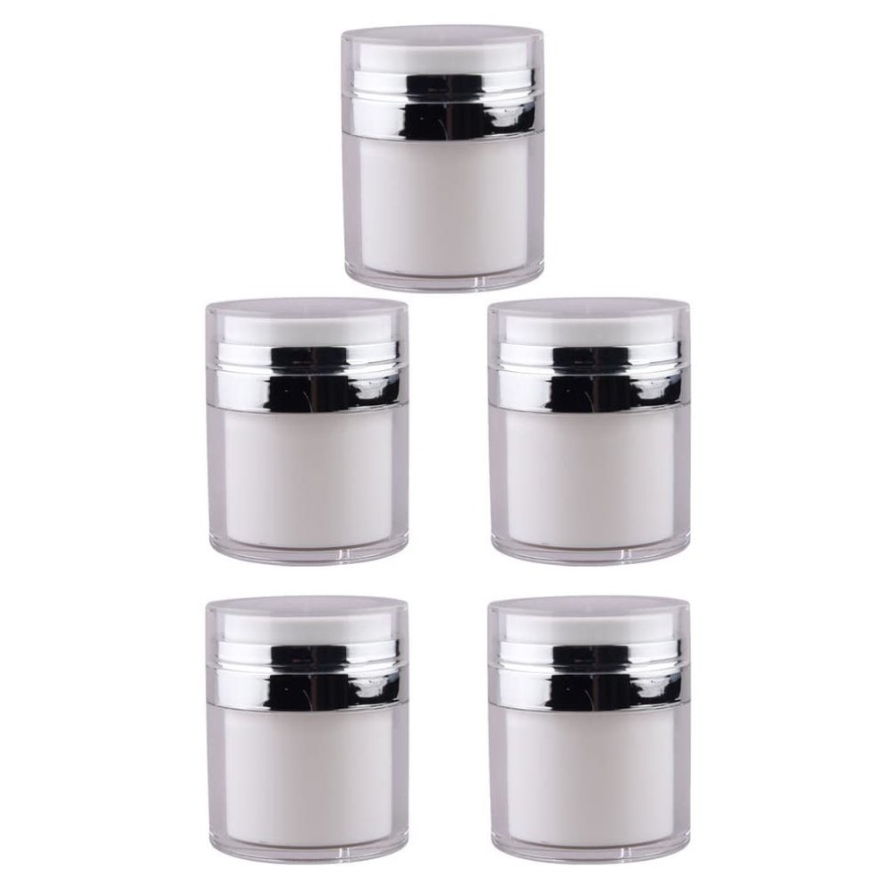 5pcs Press Cream Jar Cosmetics Sub Packing Bottles Cream Dispenser Facial Cream Bottles Press-type Container Practical Sub Bottle Eye Cream Bottles Pressing Sub Container