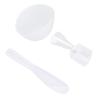 3Pcs Face Mask Mixing Bowl Set, Measuring Spoon and Spatula, Soft Silicone Washable Face Mask Bowl Set, Skin Care Mask Mixing Tool Kit White view 1