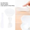 3Pcs Face Mask Mixing Bowl Set, Measuring Spoon and Spatula, Soft Silicone Washable Face Mask Bowl Set, Skin Care Mask Mixing Tool Kit White view 2