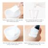 3Pcs Face Mask Mixing Bowl Set, Measuring Spoon and Spatula, Soft Silicone Washable Face Mask Bowl Set, Skin Care Mask Mixing Tool Kit White view 3