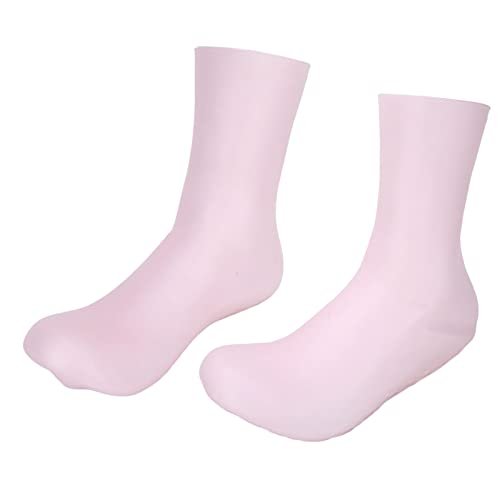Soft Silicone Moisturizing Socks, 2 Sizes High Elastic Prevent Cracking Silicone Moisturizing Socks for Men and Women(L)