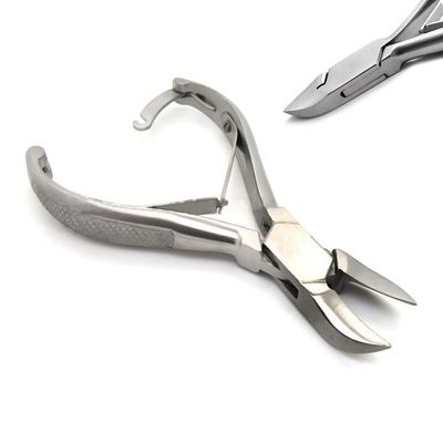MuskalMed Professional Ingrown Toe Nail Cutters Clippers Pliers | Side Cutters Straight Curved | Beauty Gauges | Cuticle Pushers Skin Knife (Side Cutter Pattern Handle Curved)