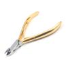 MuskalMed Professional Ingrown Toe Nail Cutters Clippers Pliers | Side Cutters Straight Curved | Beauty Gauges | Cuticle Pushers Skin Knife (Cuticle Nipper Half Gold 10Cm) view 1