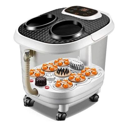 SMSOM Foot Spa Bath Massager, Foot Spa with Shiatsu Massage Rollers, Foot Care Pedicure Spa Machine with Time & Temperature Control, Suitable for Feet Stress Relief, Foot Soaker