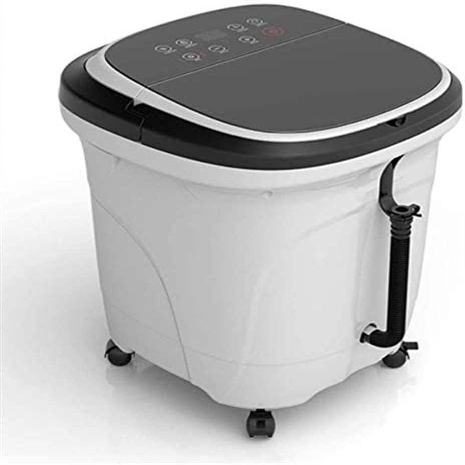 SMSOM Foot Spa Bath Massager with Heat and Massage Rollers, Foot Bath Spa with Bubble Jets, 4 Massage Rollers, Adjustable Temp, Suitable for Foot Cleaning and Feet Stress Relief