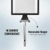 ConairMan Lighted Mirror, Fogless Mirror for Shower with 2X Magnification, Shower Mirror Fogless for Shaving, Battery Operated in Glossy Black, 7.3"L x 5"W view 4