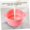 Beaupretty 2pcs Waxing Pots Replacement Silicone Melting Containers Foldable Non- stick Heater Inner Bowl Mixing Bowls view 3