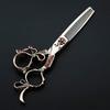 Professional Hair Cutting Shears, Professional Japan 440c 6 '' retro rosette hair scissors cutting barber cut scissor thinning shears hairdressing scissors (Color : Set) view 3