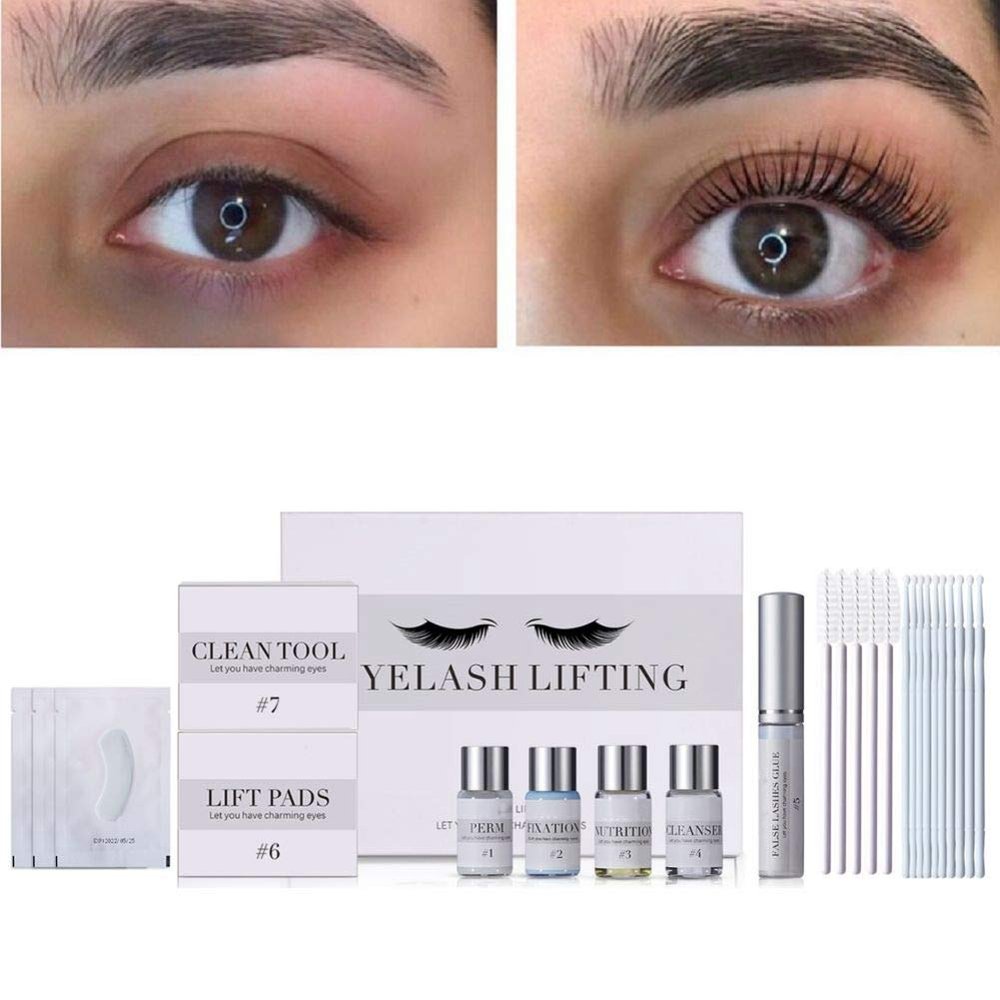 Lash Lift Kit for Perming, Professional Eyelash Perm Kit, Lash Curling Lash Lifting Kit, Safe Perming Wave, Semi-Permanent Curling, Suitable for Salon & Home Use