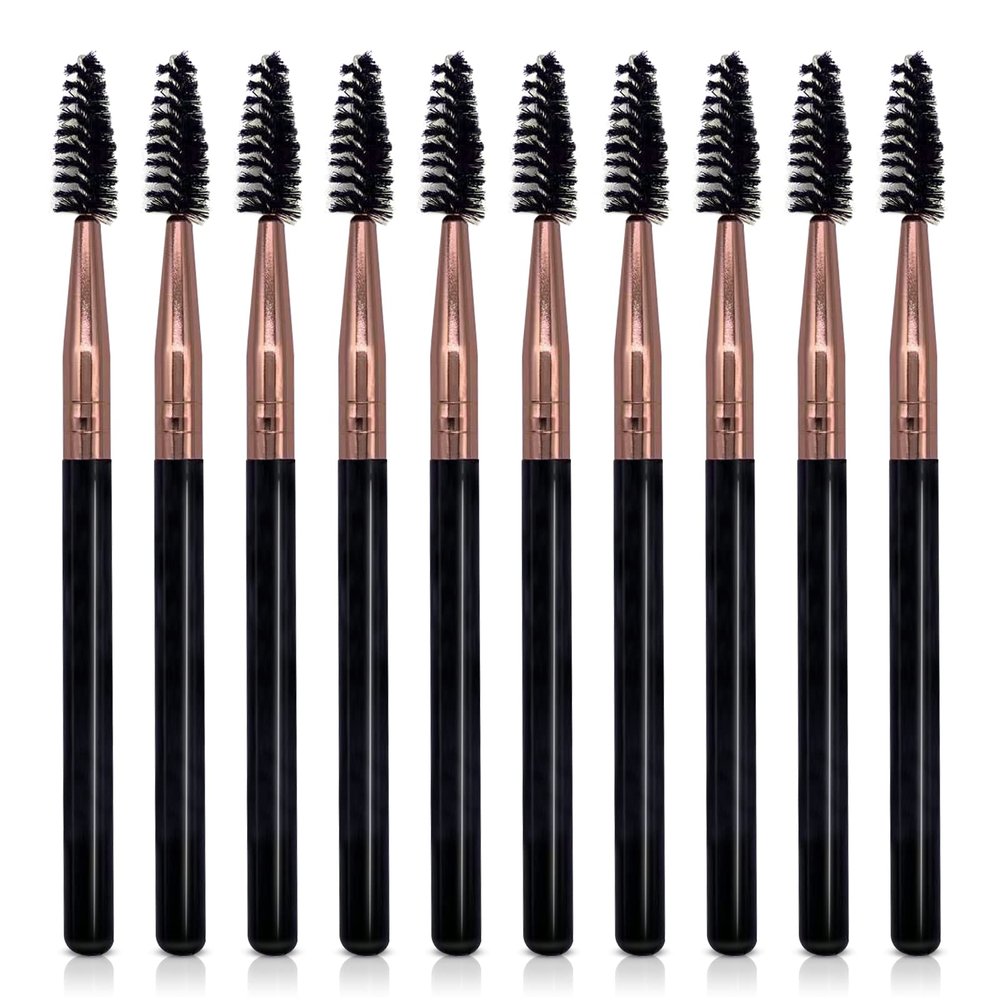 UorPoto Mascara Brush Wands Makeup Lash Spoolies Set 10Pcs Spooly Eyelash Eyebrow Brushes Applicators for Extensions