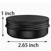20 Pcs 2 Ounce Aluminum Tin Jars Containers Leak Proof Cosmetic Tin Jars Containers Round Screw Lids for Cosmetic, Salves, Balms, Lip Balm or Others, 60mL Black view 2