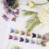 100 Pieces Butterfly Pastel Mini Hair Claw Clips, Tiweio Hair Accessories for Women and Girls - 14 Metallic Colors with Box Package view 3