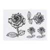 Azeeda 4 x 'Rose' Temporary Tattoos - Water Resistant, Skin-Safe, Non-Toxic Transfers, Mixed Sizes (TO00003127) view 1