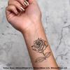 Azeeda 4 x 'Rose' Temporary Tattoos - Water Resistant, Skin-Safe, Non-Toxic Transfers, Mixed Sizes (TO00003127) view 2