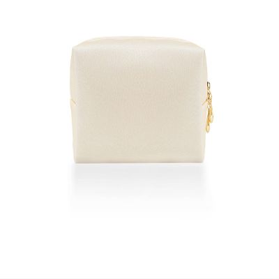 Kososuru Small Makeup Bag Portable Cosmetic Bag for Women Makeup Pouch Waterproof Toiletry Bag for Travel (Beige, Normal)