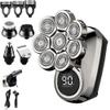 8D Head Shaver for Men Bald Shavers USB Charging 6 in 1 Waterproof Electric Razor Floating Head, Bald Grooming Kit with Nose Trimmer, Massager, Brush, Wet and Dry view 1