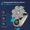 8D Head Shaver for Men Bald Shavers USB Charging 6 in 1 Waterproof Electric Razor Floating Head, Bald Grooming Kit with Nose Trimmer, Massager, Brush, Wet and Dry view 4