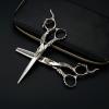Professional Hair Cutting Shears, 440C Japanese Stainless Steel Hair Cutting Shears Hairdressing Hand Barber Scissors For Professional salon Scissors set (Color : SET) view 1