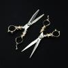 Professional Hair Cutting Shears, 6 inch 440C Japan Stainless Steel European Style Damascus Pattern Hair Cutting Hairdresser Barber Scissors Shears (Color : SET) view 2