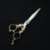 Professional Hair Cutting Shears, 6 inch 440C Japan Stainless Steel European Style Damascus Pattern Hair Cutting Hairdresser Barber Scissors Shears (Color : SET) view 3