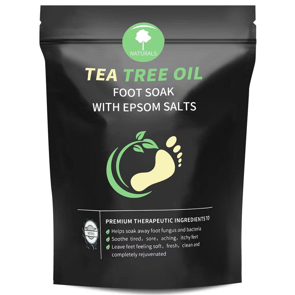 Tea Tree Oil Foot Soak with Epsom Salt - Pedicure Foot Spa for Toenail Fungus Treatment, Nail Discoloration, Stubborn Foot Odor and Itchiness -16 oz